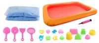 PlaySand Magický tekutý písek 2000g + formičky + pískoviště - Bazar