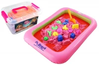 PlaySand Magický tekutý písek 2000g + formičky + pískoviště - Bazar