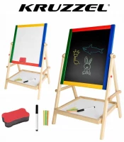 Kruzzel 8905 Multifunkční oboustranná tabule pro děti 42 x 35 cm