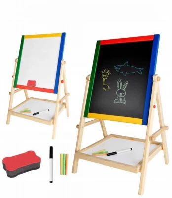 Kruzzel 8905 Multifunkční oboustranná tabule pro děti 42 x 35 cm