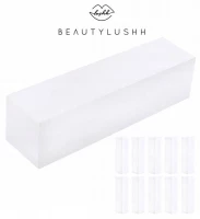 Beautylushh 8890 Leštička na nehty kvádr čtyřstranná bílá 10 ks