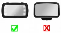 ISO 8929 Zpětné LED zrcátko pro kontrolu dítěte 