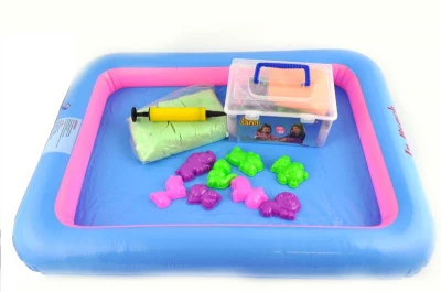 PlaySand Magický tekutý písek 1000g + formičky + pískoviště - bazar