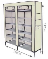 ISO Perfect Shoe Cabinet Skládací skříň 115x30x110 béžová