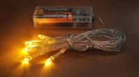 ISO Vánoční řetěz na baterie 10 LED teplá bílá délka 2m 