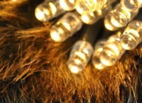 ISO Vánoční řetěz na baterie 10 LED teplá bílá délka 2m 