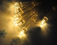 ISO Vánoční řetěz na baterie 10 LED teplá bílá délka 2m 