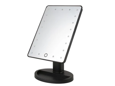 Verk Kozmetické zrkadlo 16 LED čierne