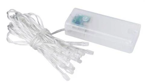 ISO Vánoční řetěz na baterie 10 LED červená délka 2m