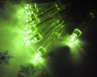 ISO Vánoční řetěz na baterie 20 LED zelená délka 3m 