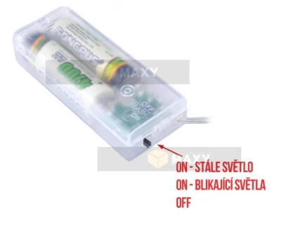 ISO Vánoční řetěz na baterie 20 LED zelená délka 3m 