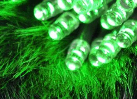 ISO Vánoční řetěz na baterie 20 LED zelená délka 3m 
