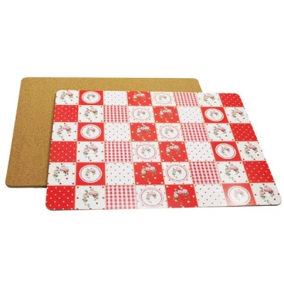 Prostírání MDF 30*40 cm, Elegant červená, set 4ks