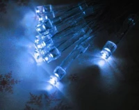 ISO Vánoční řetěz na baterie 40 LED modrá délka 5m 
