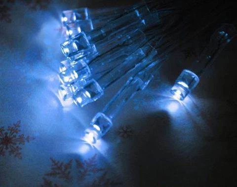 ISO Vánoční řetěz na baterie 40 LED modrá délka 5m 