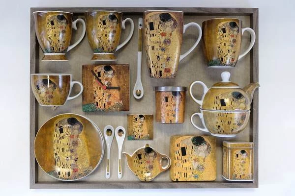 HOME ELEMENTS Magnetky na chladničku štvorec Klimt 6 cm