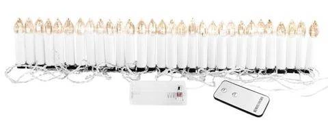 ISO Vánoční osvětlení 30 LED svíček na baterie + dálkové ovládání