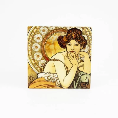 Podtácek ker. čtverec 11 cm, Topas (Mucha)