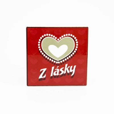Podtácek ker. čtverec 11 cm, Z lásky