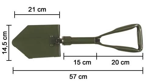 Trizand 2422 Polní skládací lopatka 3-dílná 