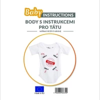 Baby Gadgets Dětské body s instrukcemi pro novopečené otce
