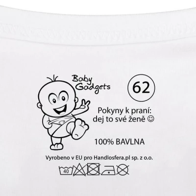Baby Gadgets Dětské body s instrukcemi pro novopečené otce