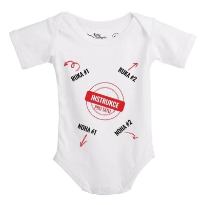 Baby Gadgets Dětské body s instrukcemi pro novopečené otce