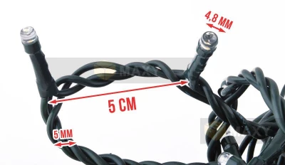 ISO Vánoční řetěz 100 LED HQ 6m - Studená bílá