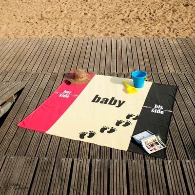 Baby Gadgets Osuška pro novopečené rodiče 150x150cm - HER HIS BABY