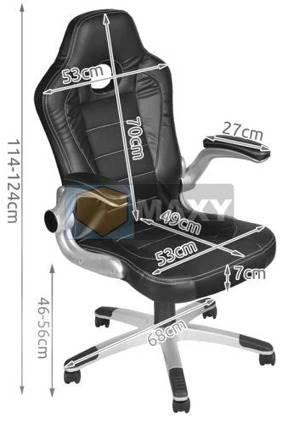 Malatec 2738 Kancelárska stolička športový dizajn čierna