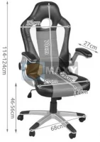 Malatec 2739 Kancelářská židle sportovní design šedá