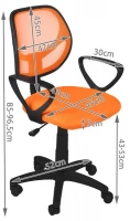 Malatec 2730 Kancelářská židle MESH Oranžová