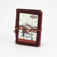 Ručně vyrobený zápisník 10x7,5 cm, Prague cat