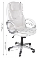 Malatec 2732 Kancelářská židle EKO kůže bílá