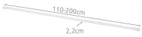 ISO Rozpěrná teleskopická tyč bílá 110 - 200 cm