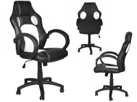 Malatec 2736 Kancelářská židle sportovní design bílá Basic