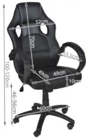 Malatec 2734 Kancelářská židle sportovní design černá Basic