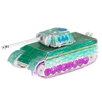 KIK Papírové 3D puzzle s barvičkami Tank 37 dílů