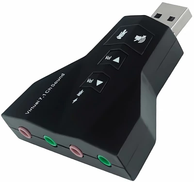 APT USB Zvuková karta se simulací 7.1 Gamer