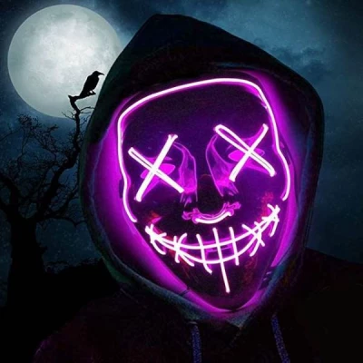 GFT Děsivá svítící maska - růžová