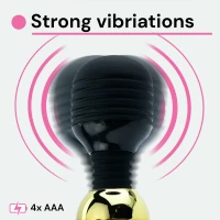 Sensual Vibrátor Masážní hlavice Prettylove černozlatá