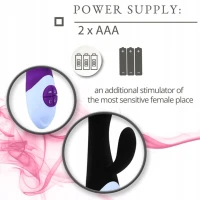 Sensual Vibrátor Rabbit Silicone 21 cm černá