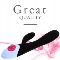 Sensual Vibrátor Rabbit Silicone 21 cm černá
