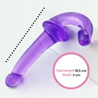 Dvojité dildo Sensual 25,5 cm, fialové