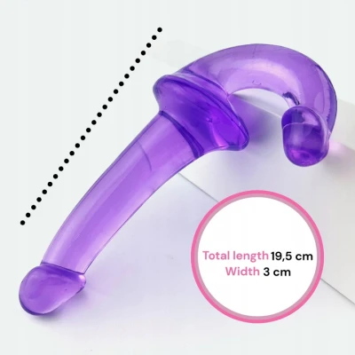 Dvojité dildo Sensual 25,5 cm, fialové