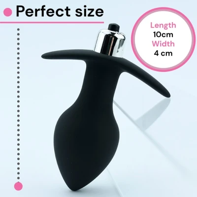 Sensual Vibrační anální kolík 9.5 cm, černá