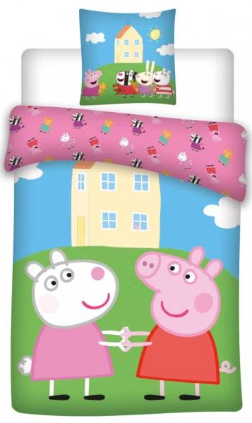 Javoli Dětské bavlněné povlečení Peppa Pig 140×200cm, 70×80 cm I