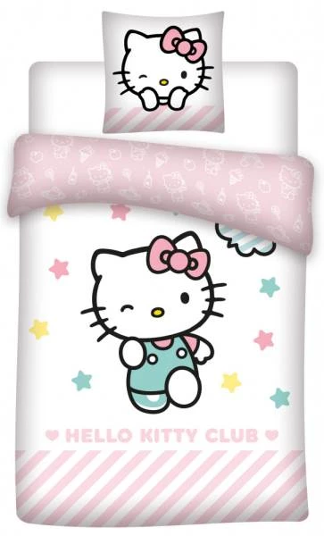 Javoli Dětské bavlněné povlečení Hello Kitty 140×200cm, 70×90 cm 