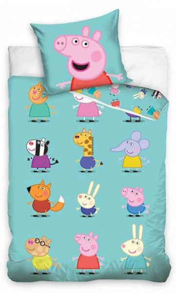Javoli Dětské bavlněné povlečení Peppa Pig 160×200cm, 70×80 cm