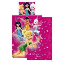 Javoli Detské bavlnené obliečky Disney Fairies 140 × 200 cm, 70 × 90 cm